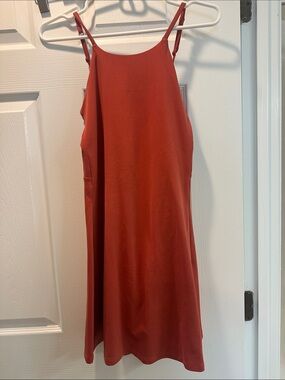 girlfriend collective Rust Orange Mini Sports Dress
